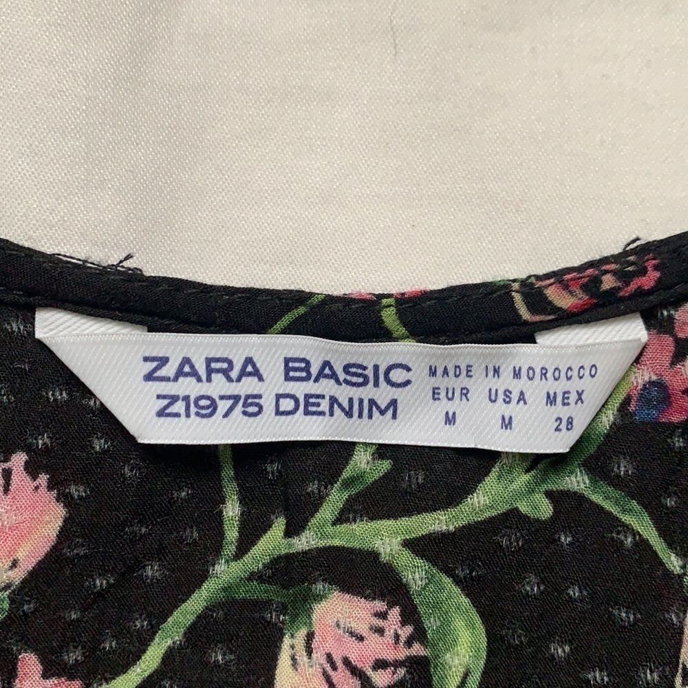 🍀ZARA Floral Cut Out Shoulder Dress🍀 - Picture 11 of 11
